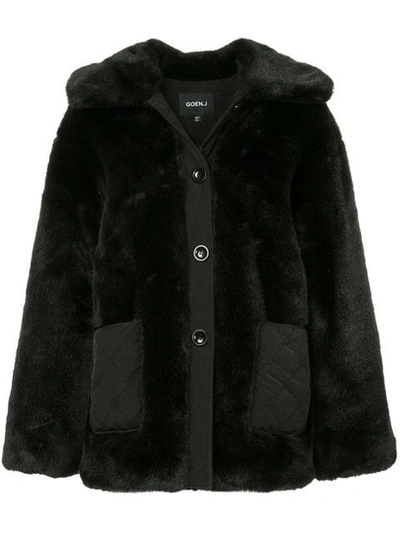 Goen J Oversized Faux-fur Jacket In Black