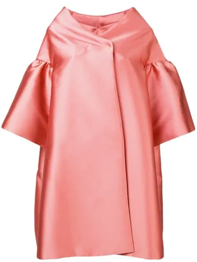 Alberta Ferretti Oversized Short Dress In Pink