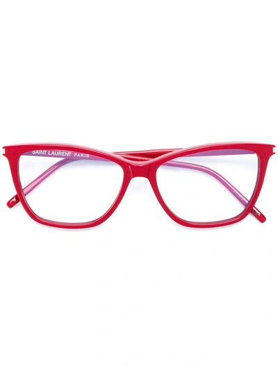 Saint Laurent Eyewear 259 Square Eyeglasses - Red