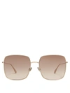 Dior Women's Stellaire Oversized Square Sunglasses, 59mm In Rose Gold/black Brown Green Gradient
