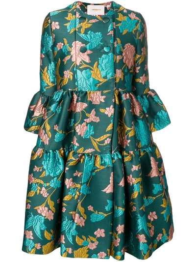 La Doublej Bouncy Coat In Lilium Verde