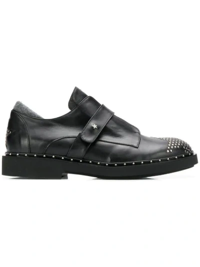 Lorena Antoniazzi Studded Loafers In Black