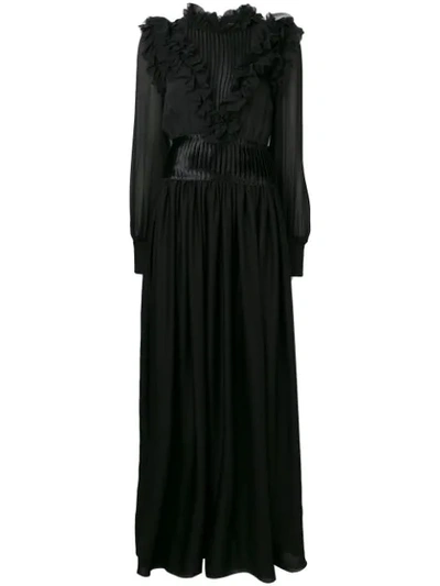 Genny Victorian Long Dress In Black
