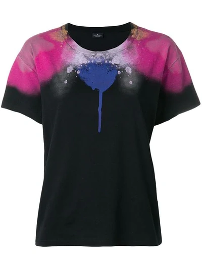 Marcelo Burlon County Of Milan Abstract Spray Paint Print T In Black