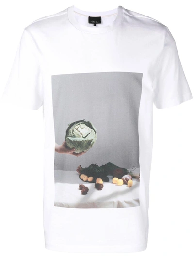3.1 Phillip Lim / フィリップ リム Cabbage Print T-shirt In White