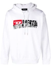 Diesel Front Logo Hoodie - White