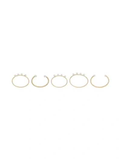 Isabel Marant Delicate Ring Set In Metallic