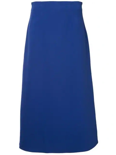 Le Ciel Bleu Straight Midi Skirt - Blue