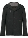 Transit Hooded Coat In Grey