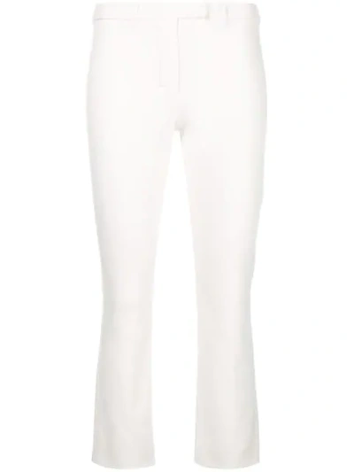 Max Mara Skinny Cropped Trousers In White