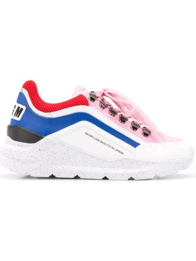 Msgm Chunky Running Lace-up Sneakers In White