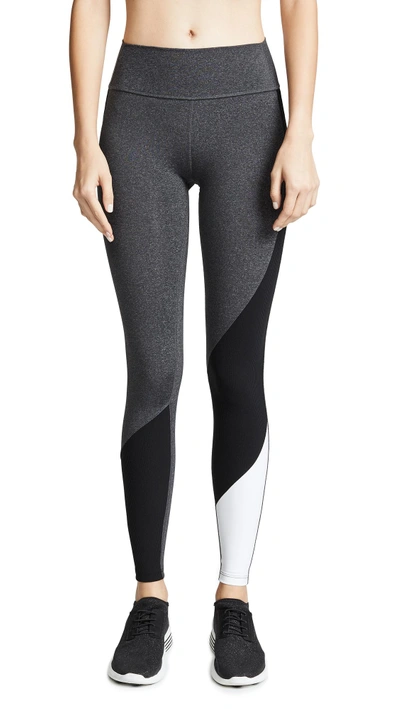 Splits59 All Star Tights In Heather Grey/black/off White