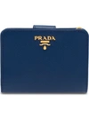 Prada Small Wallet In Blue