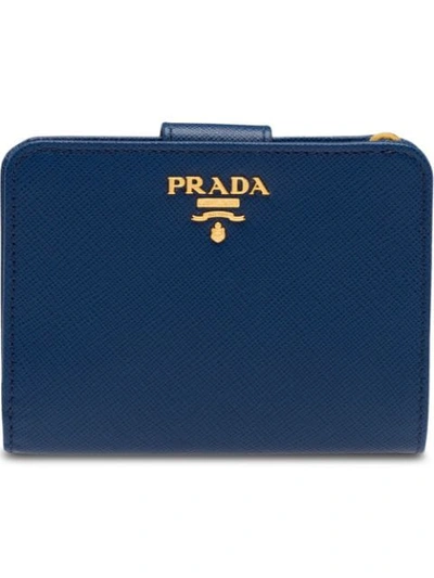 Prada Small Wallet In Blue