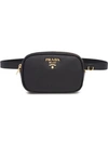 Prada Logo Belt Bag In Black