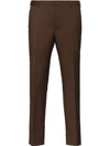 Prada Wool And Mohair Trousers In Brown