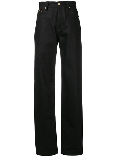 Eytys High Rise Straight Trousers In Black
