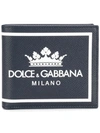 Dolce & Gabbana Logo Patch Wallet In Blue