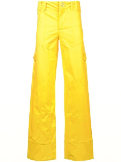 Angus Chiang Paneled Trousers In Yellow