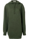 Victoria Beckham Oversized Hooded Sweater In Green