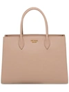 Prada Bibliothèque Tote Bag In Neutrals