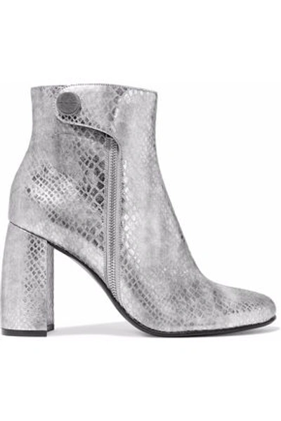 Stella Mccartney Paden Eco-leather Ankle Boots In Silver