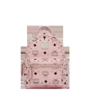 Mcm Stark Bebe Boo Backpack In Studded Outline Visetos In Soft Pink