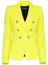 Balmain Classic Slim-fit Wool Blazer - Yellow