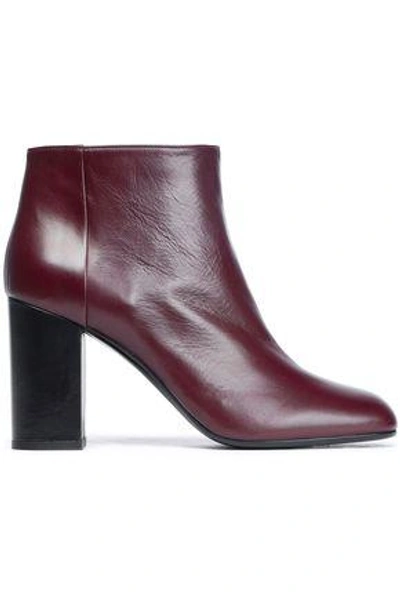 Marni Woman Leather Ankle Boots Merlot