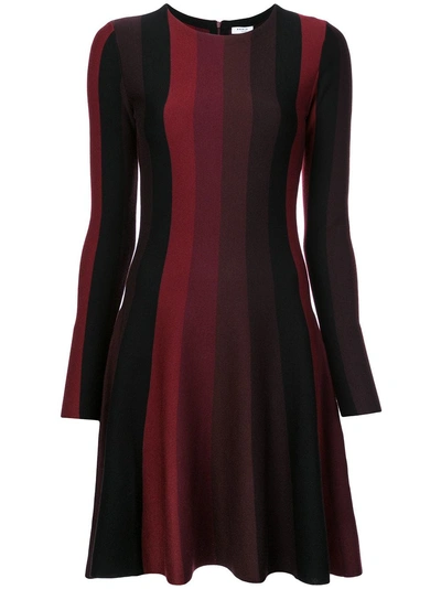 Akris Punto Striped Knitted Dress - Red