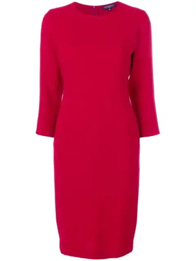 Antonelli Fitted Pencil Dress In Red