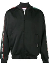 Moschino Italia Logo Trim Bomber Jacket - Black