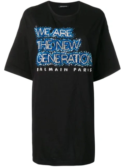 Balmain New Generation T-shirt In Black