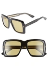 Gucci 53mm Square Sunglasses - Black/khaki