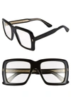 Gucci Unisex Bold Acetate Sunglasses With Ar Coating In Black/crystal