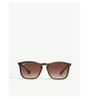 Ray Ban Chris Rb4187 Square-frame Rubber Sunglasses In Havana
