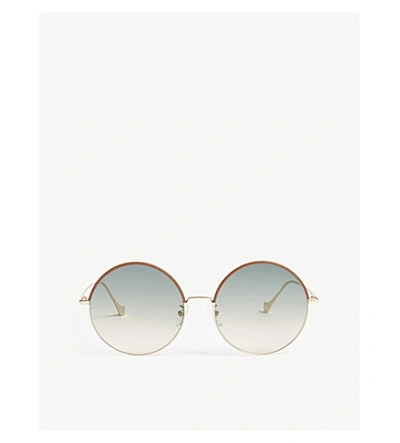 Loewe Lw40008u Round-frame Sunglasses In Gold