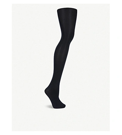 Falke Seidenglatt Woven Tights In 3009 Black