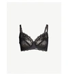 Wacoal Lace Perfection Scalloped Stretch-lace Underwired Bra In Charcoal