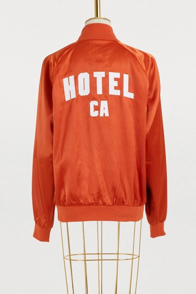 Hotel Satin  Ca Jacket In Poppy Orange