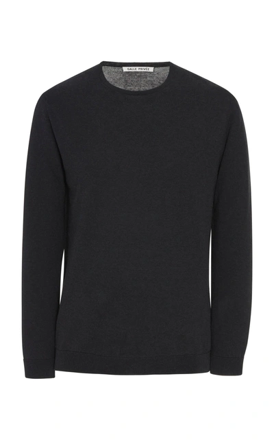 Salle Privée Flavin Slim-fit Cotton Sweater In Grey