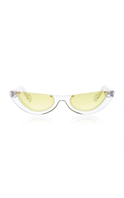 Pawaka Empat Cat-eye Acetate Sunglasses In Yellow