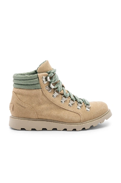 Sorel Women's Ainsley Conquest Waterproof Suede Boots In Oatmeal