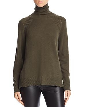 Velvet By Graham & Spencer Side-slit Turtleneck Sweater - 100% ...