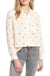 Rails Kate Butterfly Print Silk Shirt In Blush Butterflies