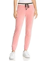Juicy Couture Black Label Luxe Velour Sweatpants In Blush