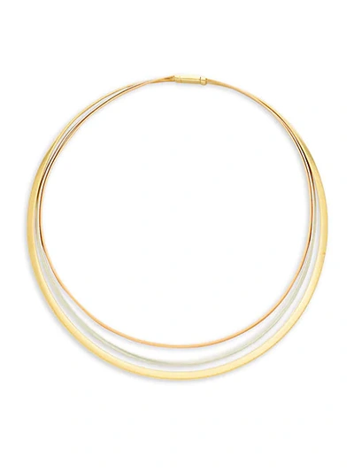 Marco Bicego 18k Yellow Gold, 18krose Gold & Silver Collar Necklace