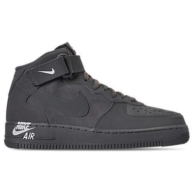 Nike Men's Air Force 1 Mid Casual Shoes, Grey In Grey