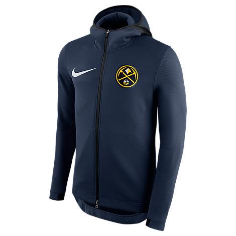 Nike Men's Denver Nuggets Nba Showtime Therma Flex Full-zip Hoodie ...