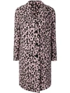 Ermanno Scervino Leopard Pattern Coat In O3317 Pink Black